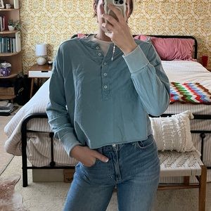 Cropped Boxy Henley